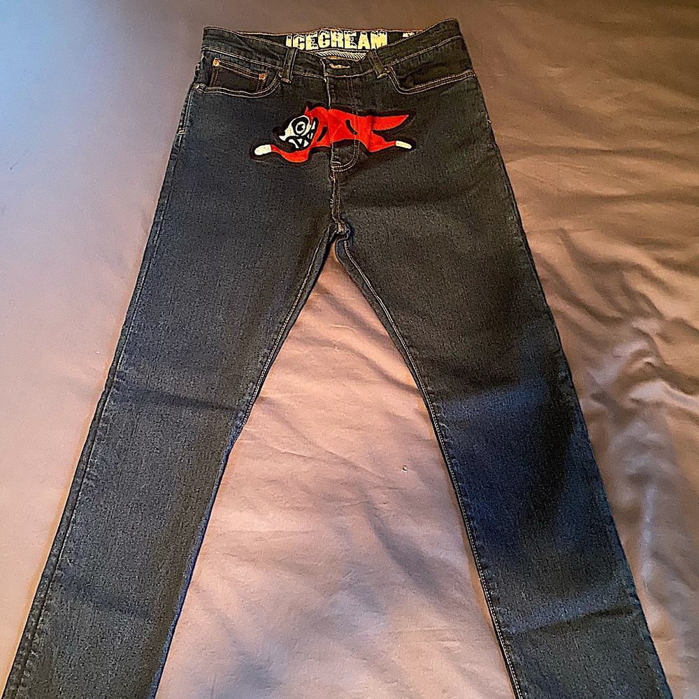 BBC ICE CREAM RUNNING DOG MEN'S EMBROIDERED JEANS